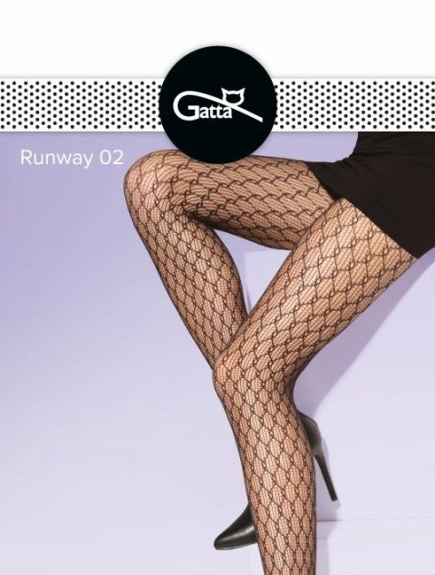 RUNWAY - RAJSTOPY DAMSKIE WZORZYSTE TYPU FISHNET 000.55V RUNWAY - RAJSTOPY DAMSKIE WZORZYSTE TYPU FISHNET 000.55V