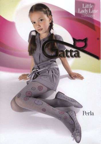 PERLA - RAJSTOPY DZIECIĘCE MELANŻOWE WZORZYSTE Z LUREXEM