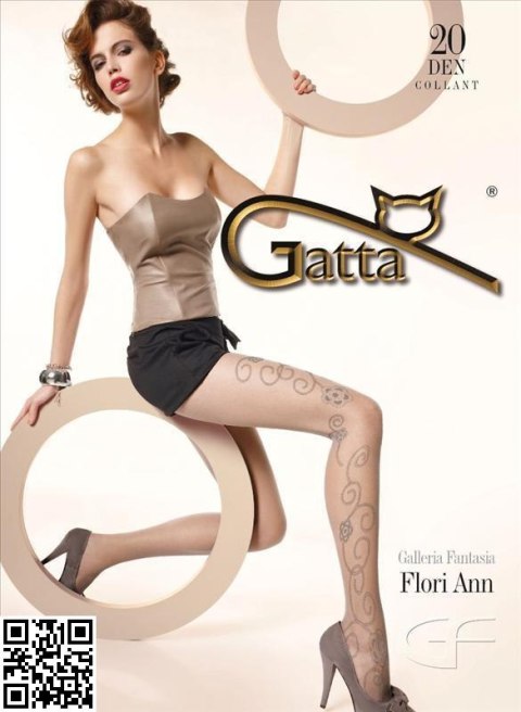 FLORI ANN - RAJSTOPY DAMSKIE WZORZYSTE 20 DEN