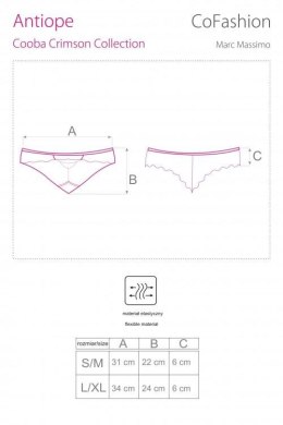 PANTY ANTIOPE CF 90390 COOBA CRIMSON COLLECTION