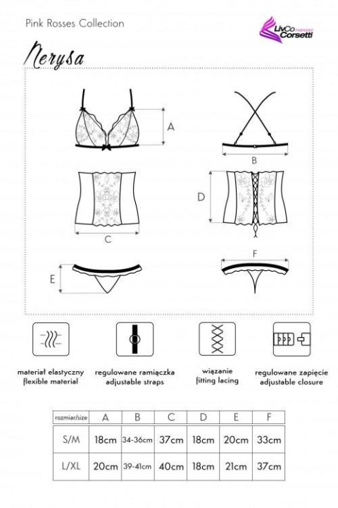 KOMPLET NERYSA LC 90427 PINK ROSSES COLLECTION